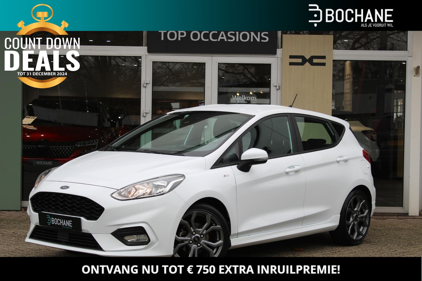 Ford Fiesta - 1.0 EcoBoost ST-Line Trekhaak | Navigatiesysteem | All season banden - AutoWereld.nl