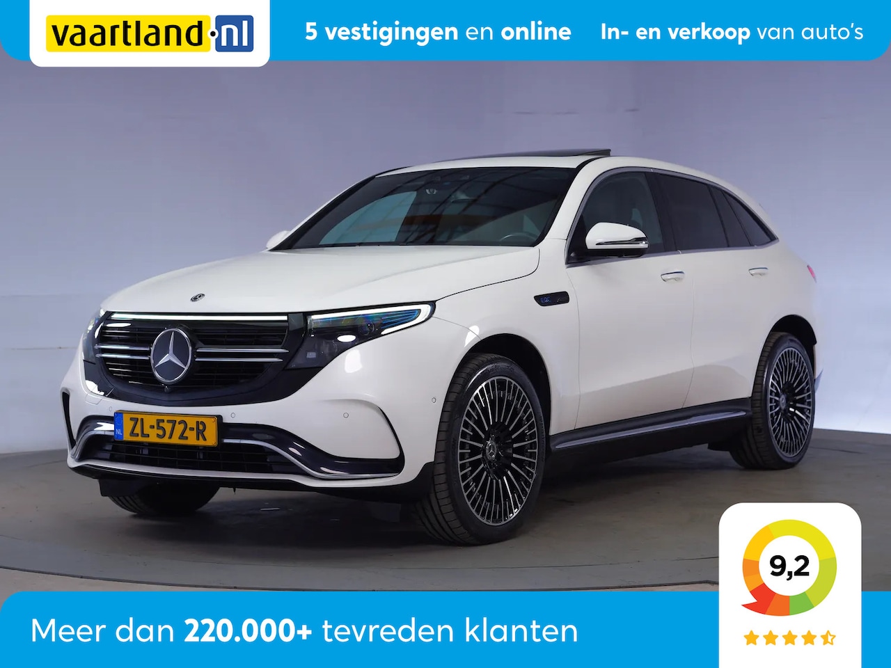 Mercedes-Benz EQC - 400 4MATIC AMG Line Premium Plus 80 kWh [ Burmester Schuifdak Memory Widescreen ] - AutoWereld.nl