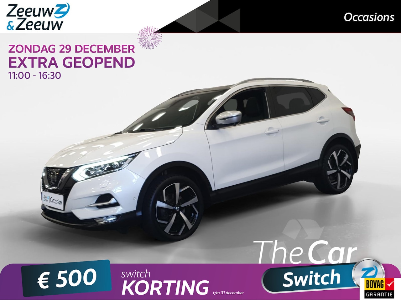 Nissan Qashqai - 1.2 Tekna + | Rondom camera | Navigatie | Parkeersensoren voor en achter | Luxe lederen st - AutoWereld.nl