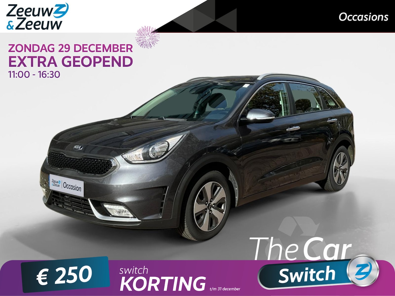 Kia Niro - 1.6 GDi Hybrid DynamicLine resterende fabrieksgarantie | Navigatie | Aplpe CarPlay & Andro - AutoWereld.nl