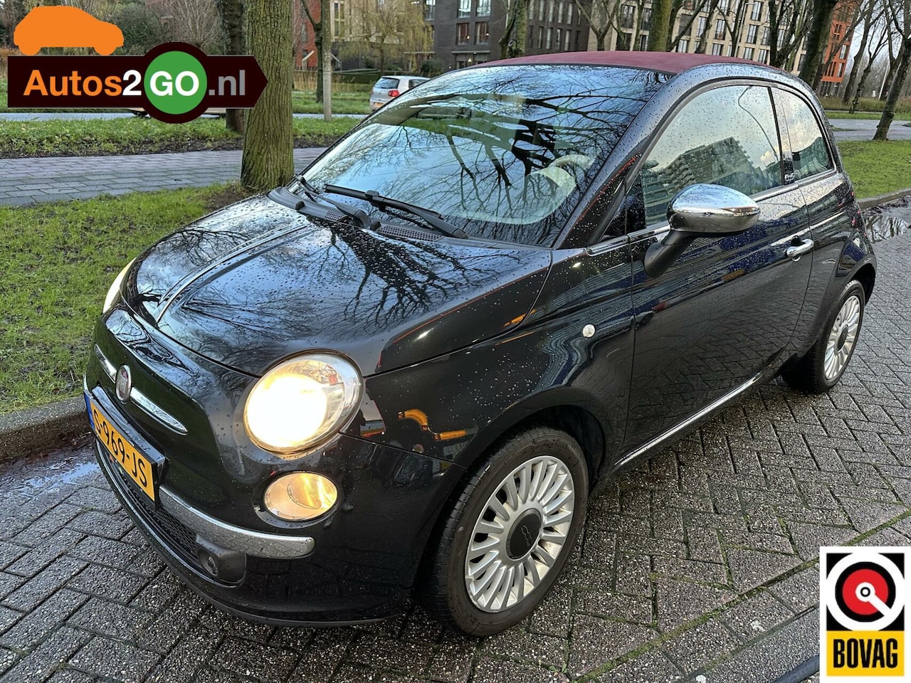 Fiat 500 - 0.9 TwinAir Lounge I Cabrio I Airco I parkeersensoren I rijklaar I - AutoWereld.nl