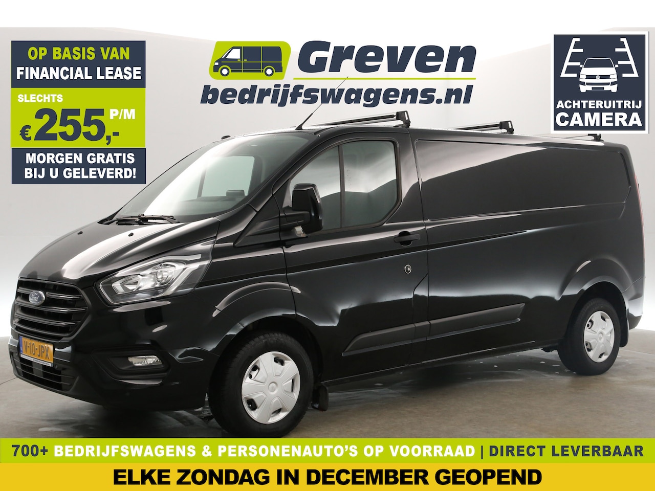 Ford Transit Custom - 300 2.0 TDCI L2H1 Airco Cruise Camera Carplay Stoelverwarming LED 3 Persoons Elektrpakket - AutoWereld.nl