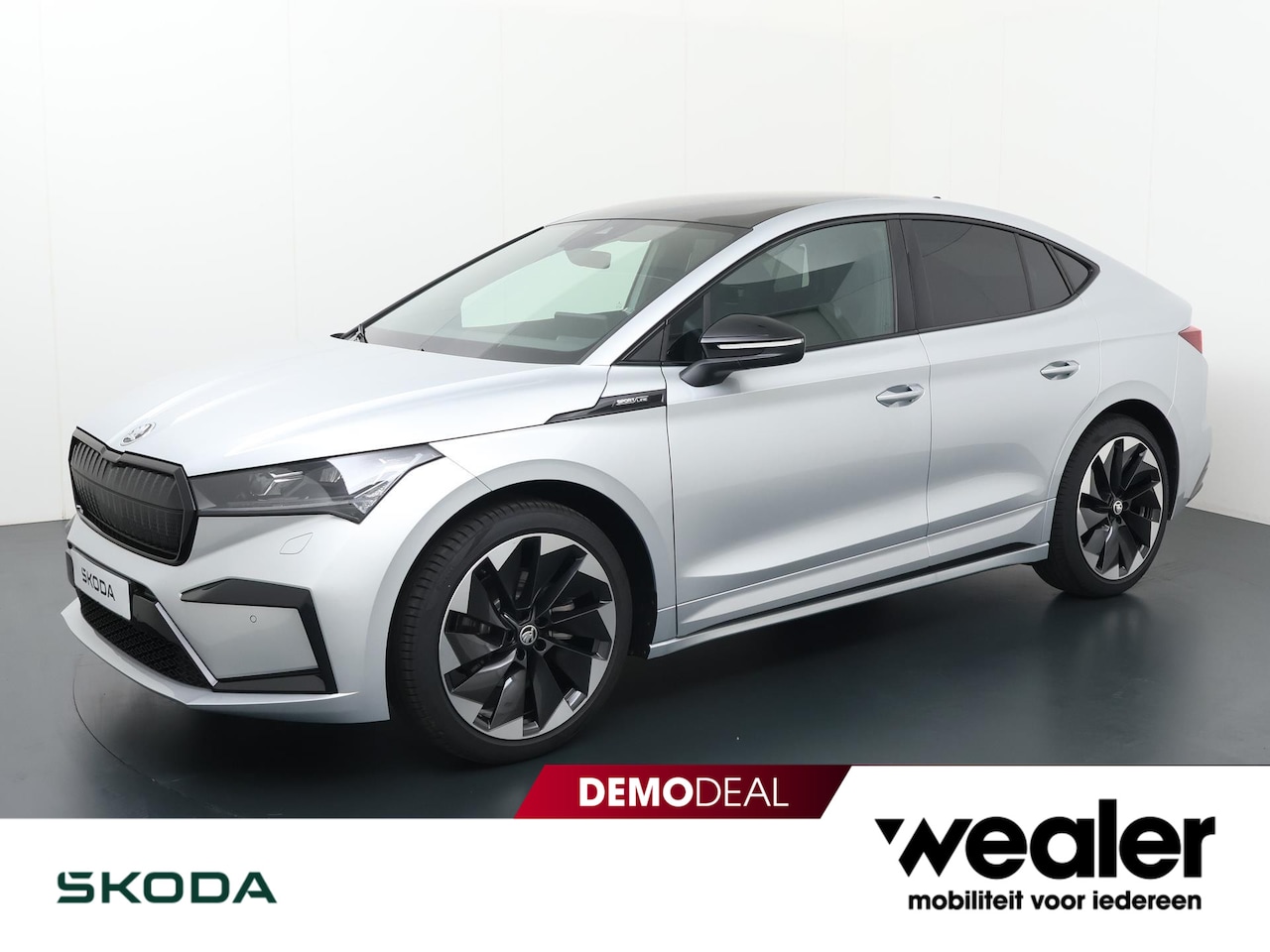 Skoda Enyaq Coupé iV - 60 Sportline 180 pk | Panodak | Carplay | Navi | 21" | 395 km actieradius | - AutoWereld.nl