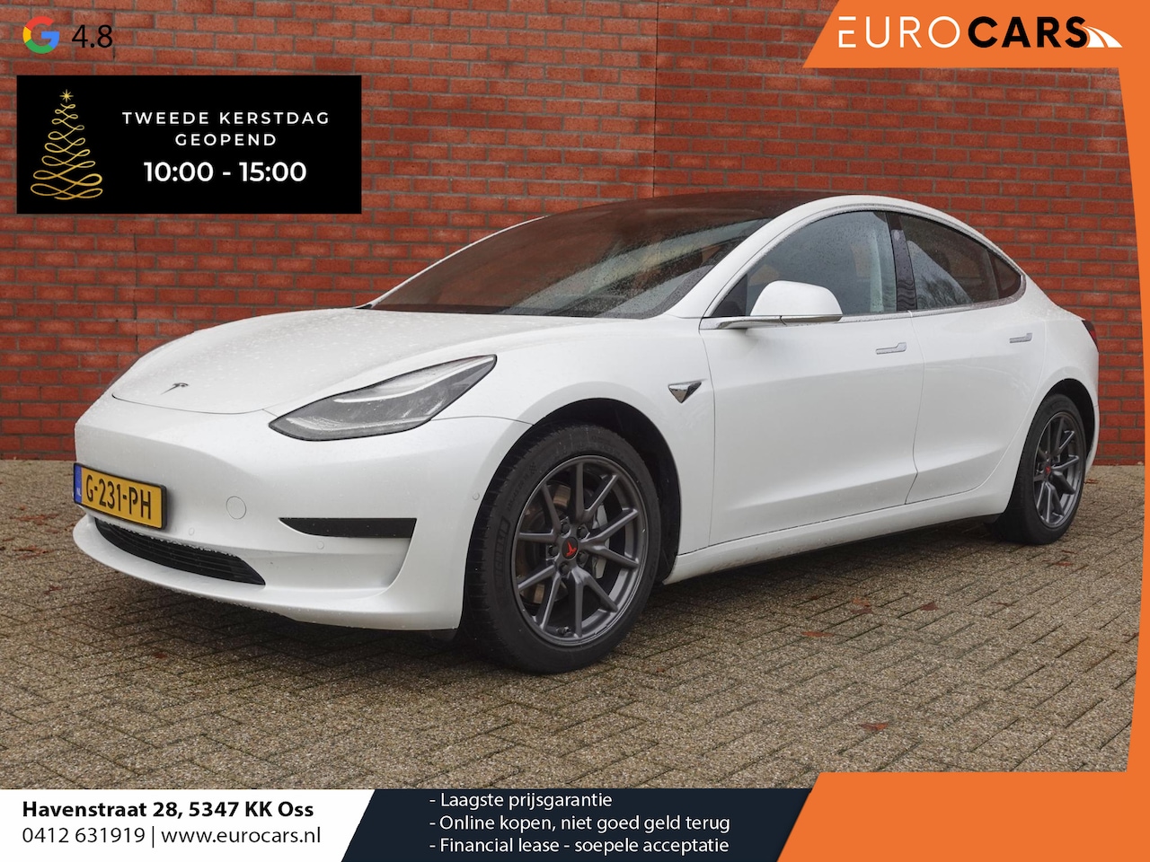 Tesla Model 3 - Standard RWD Plus 60 kWh | Navigatie | Panorama dak | 360 camera | Parkeersensoren | Stoel - AutoWereld.nl