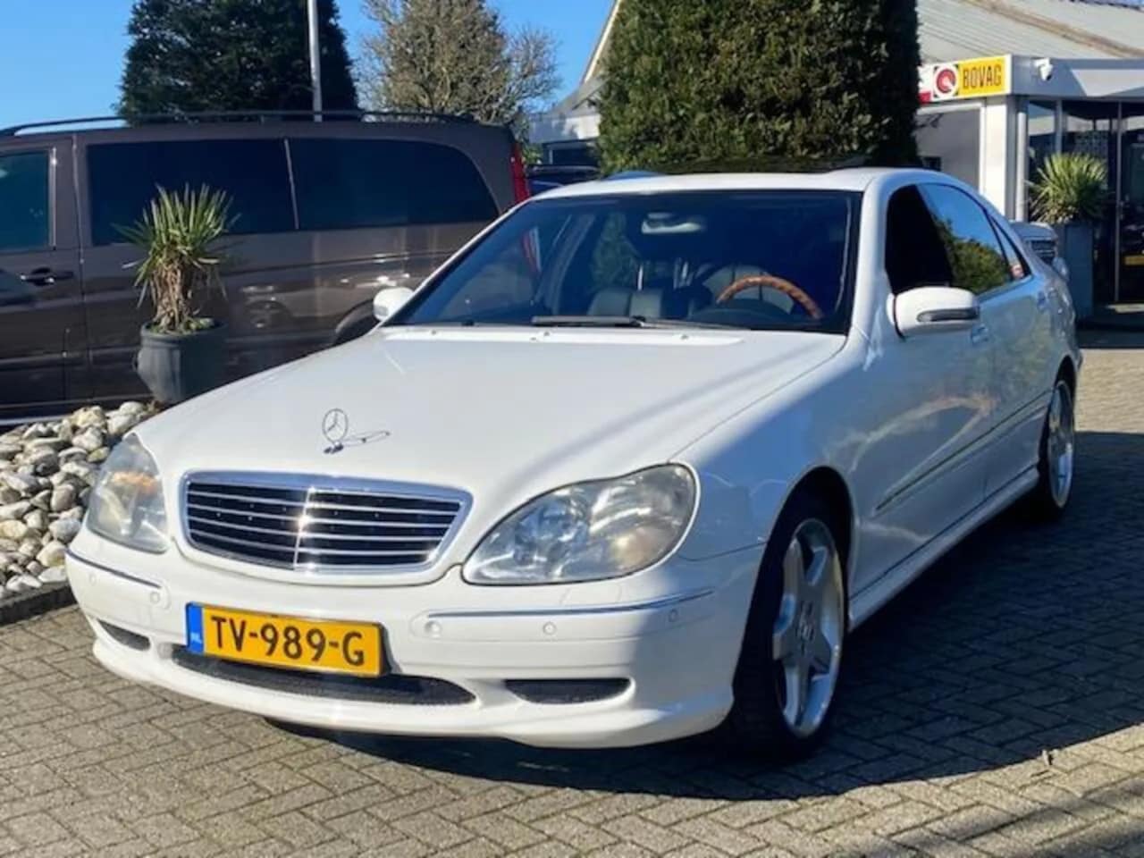 Mercedes-Benz S-klasse - S55 AMG V8 2002 Wit Nieuwstaat Youngtimer - AutoWereld.nl