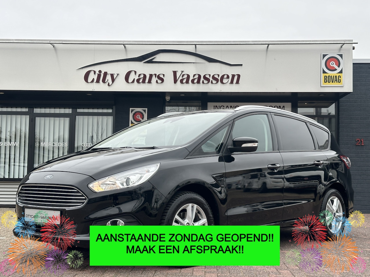 Ford S-Max - 1.5 Titanium 7p. 161 pk navigatie camera climate ctr cruise ctr pdc v/a dealer onderhouden - AutoWereld.nl