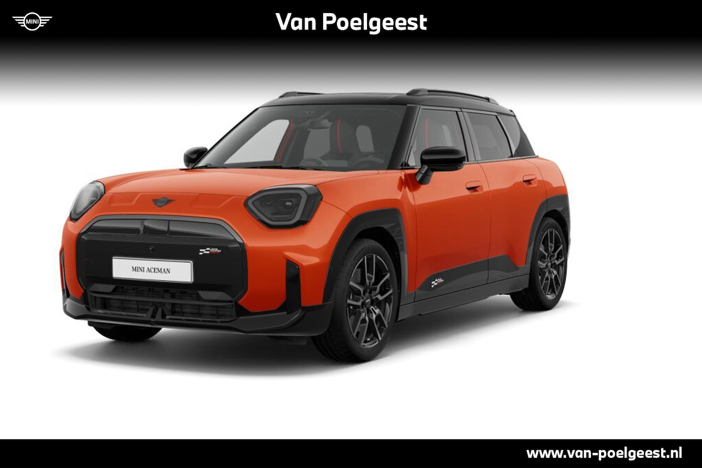 MINI Aceman - SE John Cooper Works XL 54.2 kWh | Pakket XL | Dak en spiegelkappen in Jetblack - AutoWereld.nl