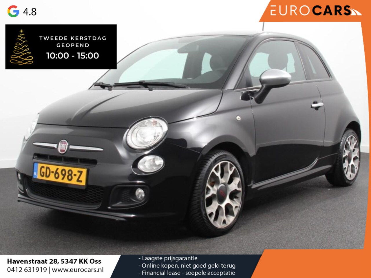 Fiat 500 - 1.2 Automaat Sport | Airco | Lichtmetalen velgen 16" | Sportstoelen | Spoiler - AutoWereld.nl