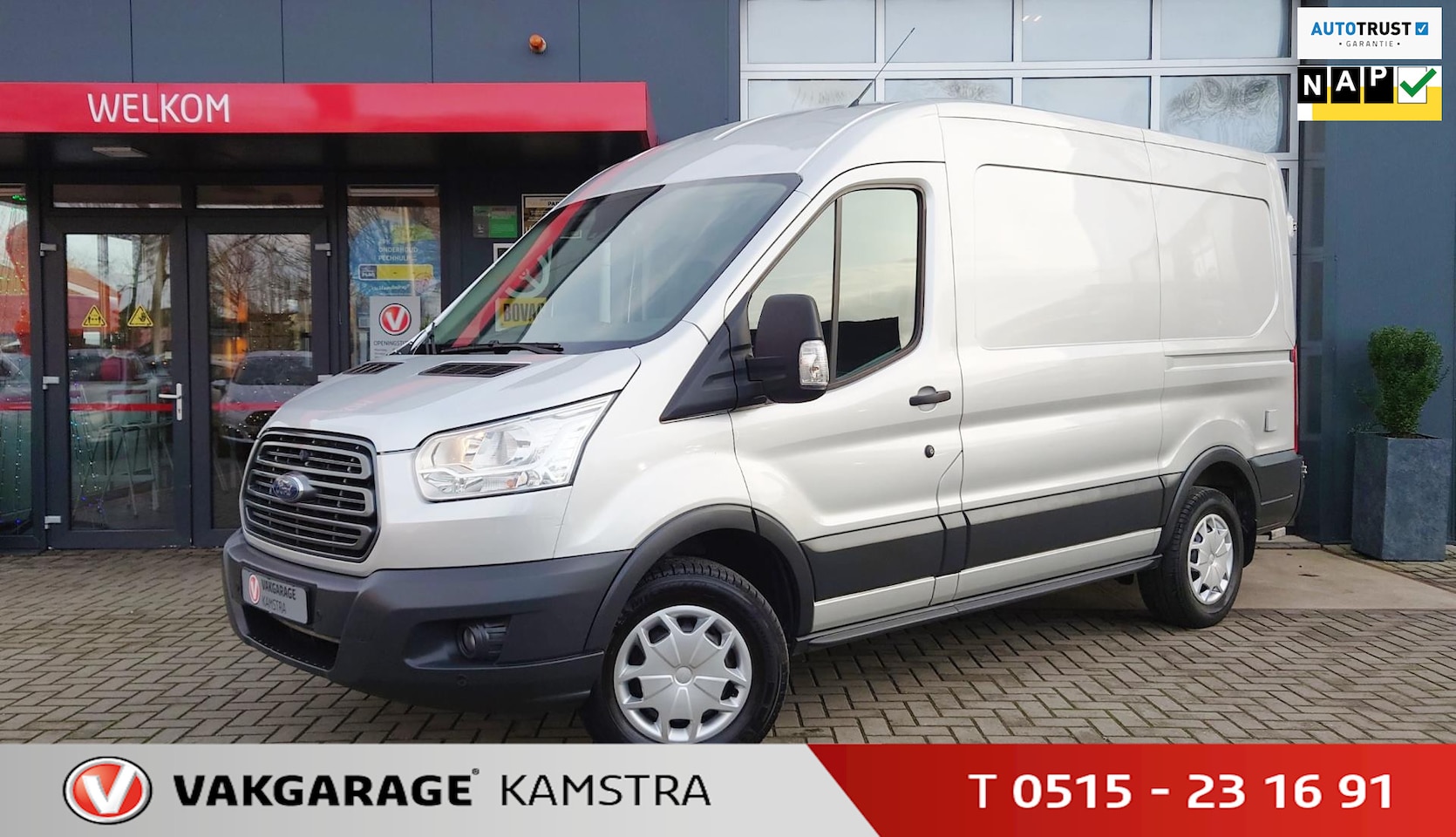 Ford Transit - 2.0 TDCI L2H2 NAP Airco/Cruise/Navi/Cam/Sortimo - AutoWereld.nl