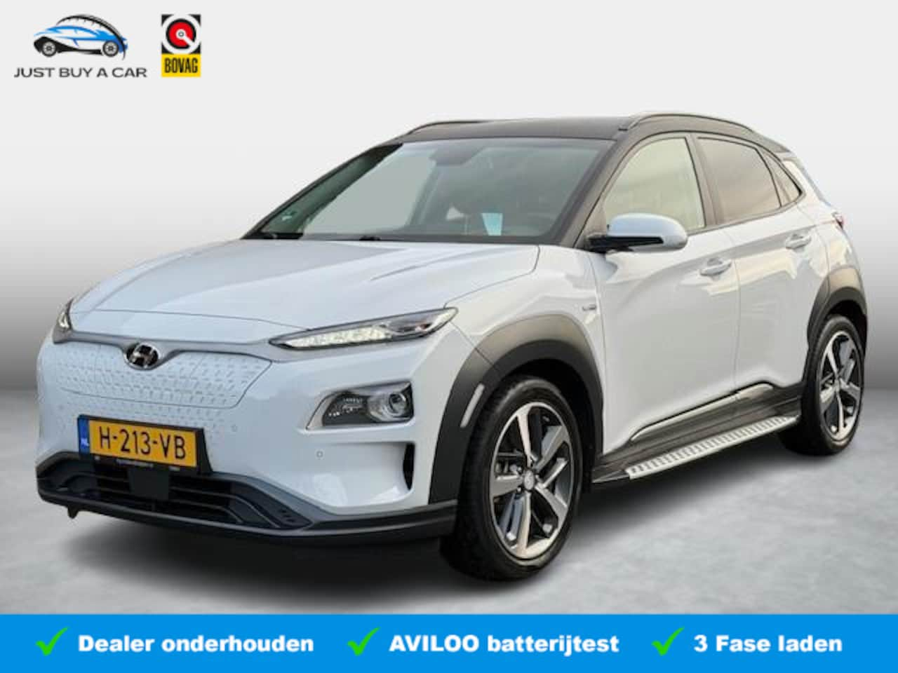 Hyundai Kona Electric - EV Premium 64 kWh Accutest 99% / 3 Fase / Leder / Warmtepomp / Fabrieksgarantie / Dealeron - AutoWereld.nl