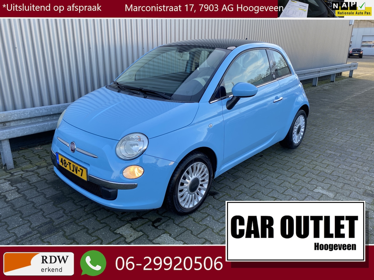 Fiat 500 - 0.9 TwinAir Lounge 127Dkm, A/C, Pano, USB, LM, nw. APK – Inruil Mogelijk – - AutoWereld.nl