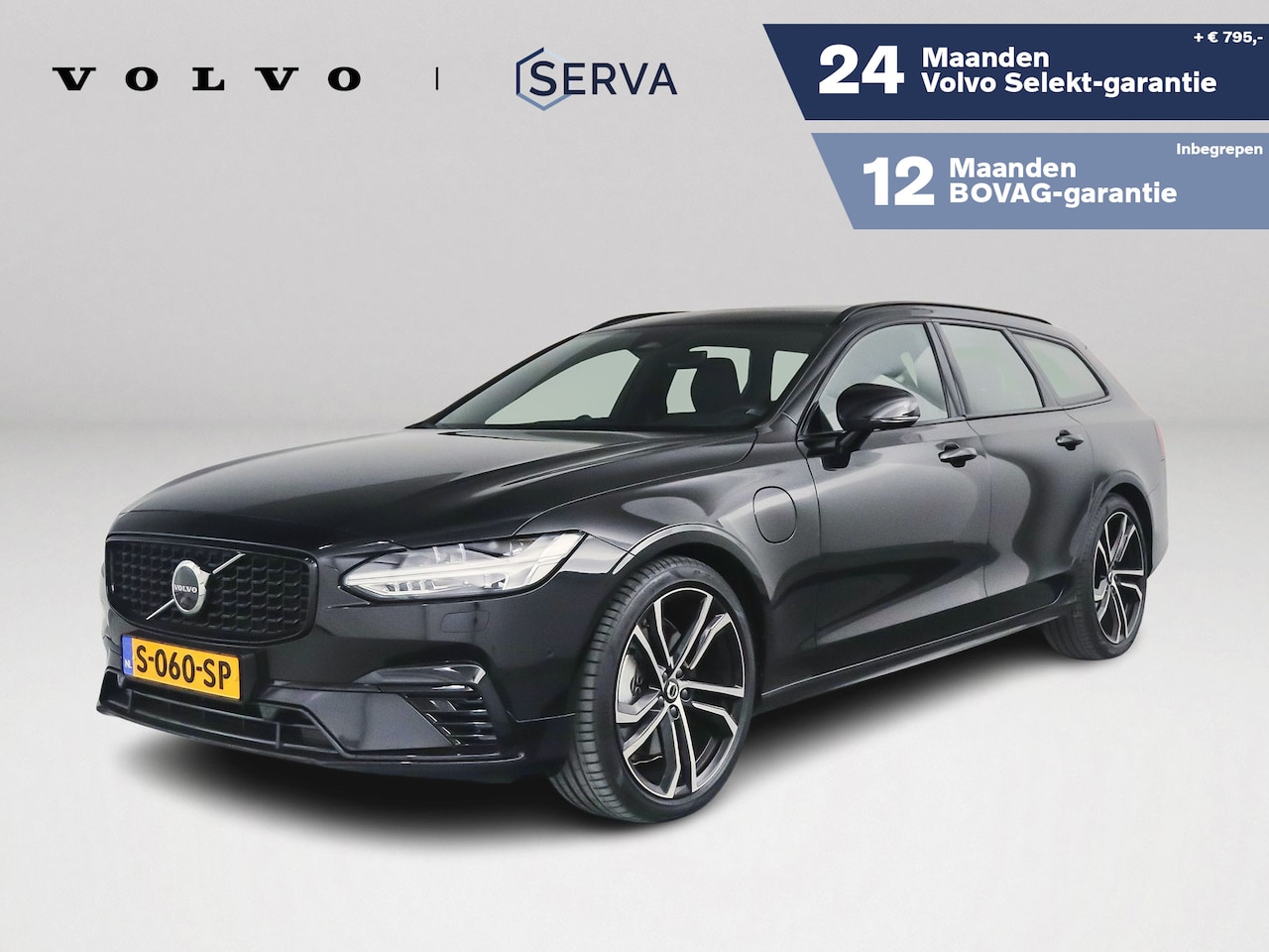 Volvo V90 - T6 Recharge AWD Ultimate Dark | Panoramadak | Bowers & Wilkins | Luchtvering | 360º camera - AutoWereld.nl