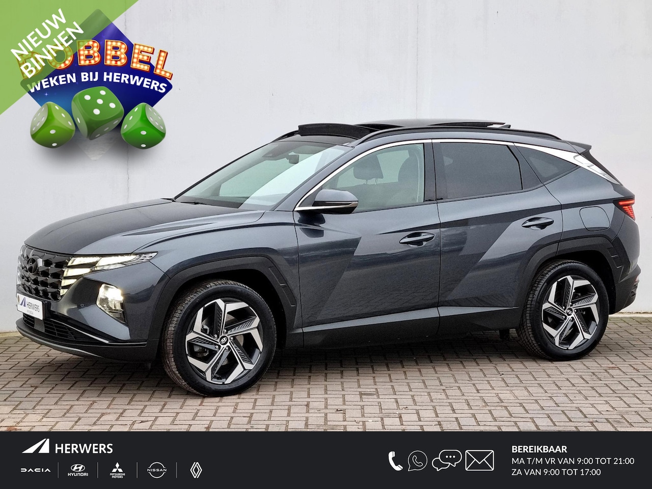 Hyundai Tucson - 1.6 T-GDI PHEV Comfort Smart Sky 4WD Automaat / Schuif-/Kanteldak / Navigatie / Cruise Con - AutoWereld.nl