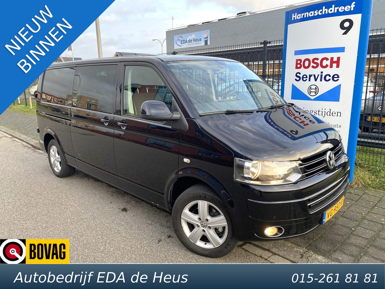 Volkswagen Transporter - 2.0 TDi DSG-autom. L2H1 DC Comfortline Hele nette bus! Met o.a. cruise, lm velgen, parkeer - AutoWereld.nl