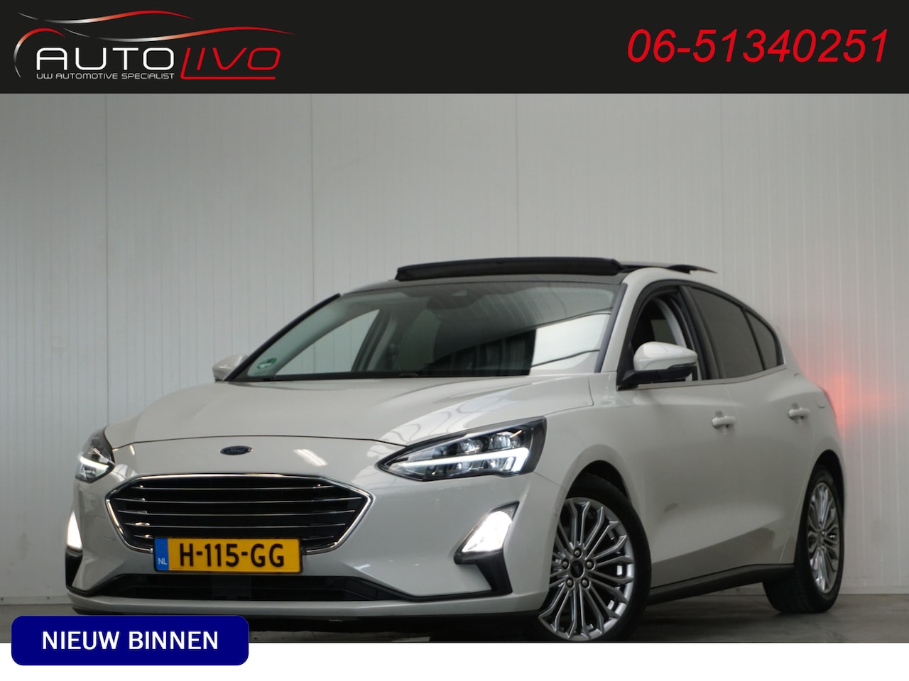 Ford Focus - 1.5 EcoBlue Titanium Business AUTOMAAT! BOM VOL! PANO NAV CLIMA CAMERA TREKHAAK etc. - AutoWereld.nl