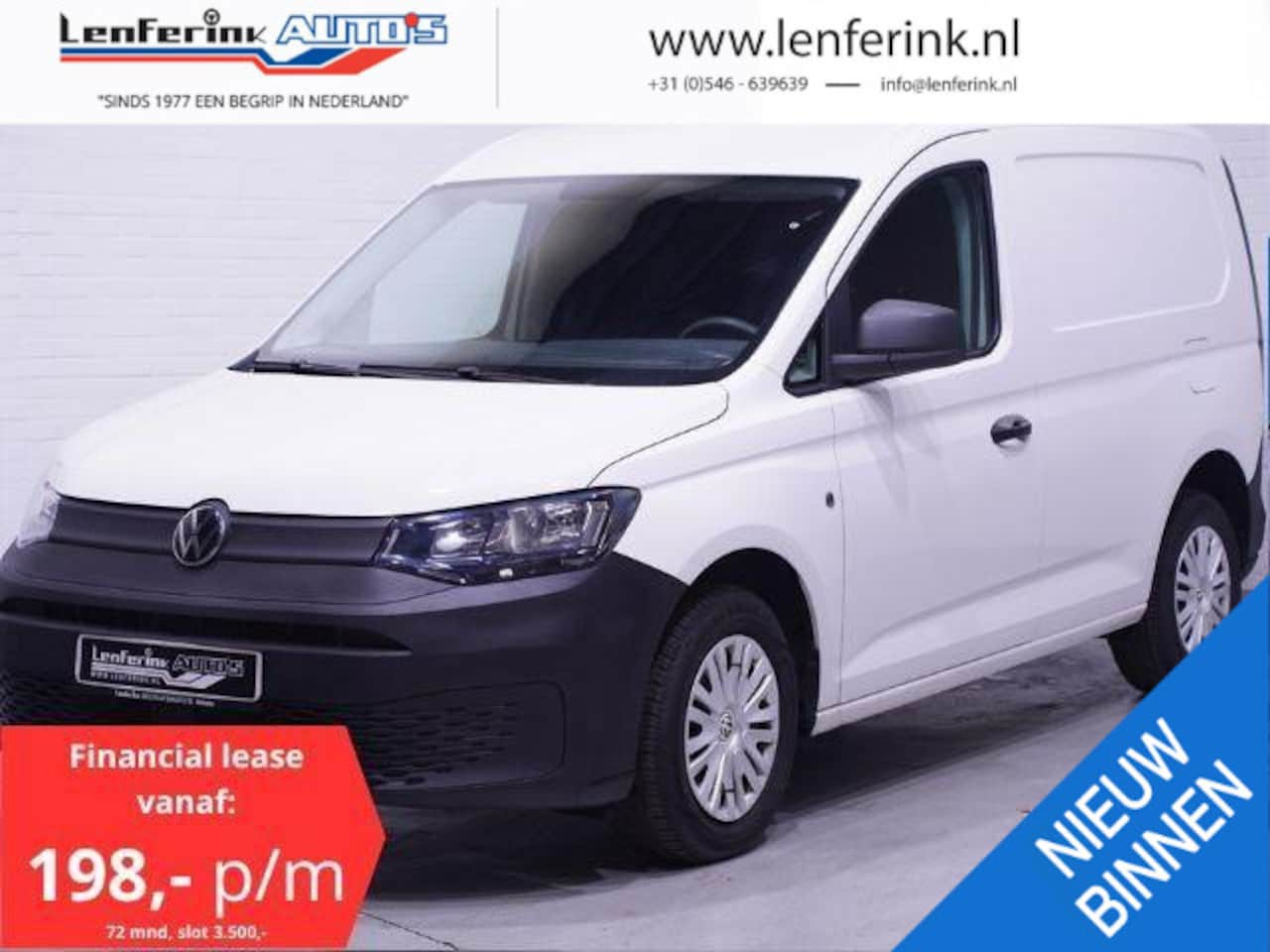 Volkswagen Caddy - 2.0 TDI 75 pk Airco, va 198,- p/mnd, Bluetooth Laadruimte Pakket, Elek. Pakket, 2-Zits - AutoWereld.nl