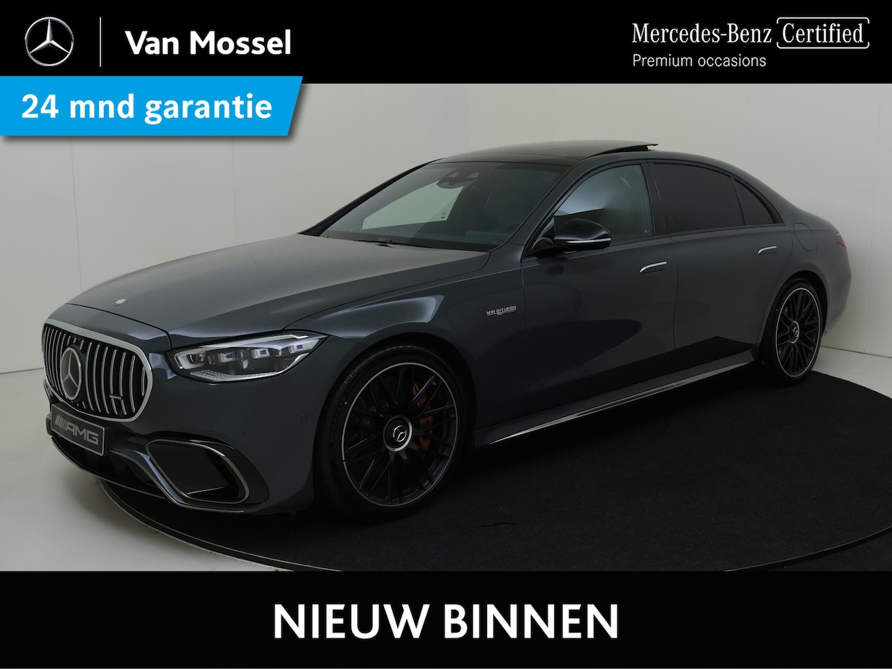 Mercedes-Benz S-klasse - AMG 63 S E Performance V8 MUNUFAKTUR Siliciumgrijs / Rear Executive pakket / Burmester 4D - AutoWereld.nl