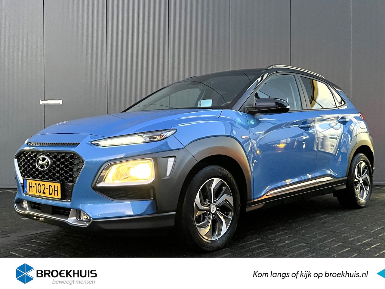 Hyundai Kona - 1.6 GDI HEV 140pk Fashion Automaat | Camera | Climate | Keyless | Navigatie | 16" Lichtmet - AutoWereld.nl