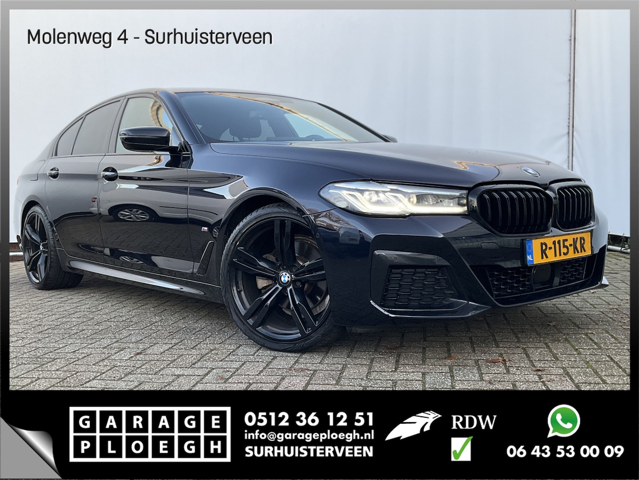 BMW 5-serie - 520i High Executive M-Sport Aut. Adap.Cruise Elek.Klep Stoel/Stuurverw. UITSTRALING! - AutoWereld.nl