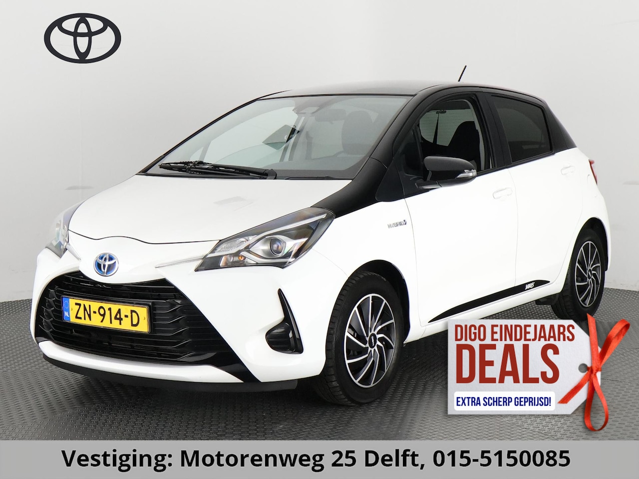 Toyota Yaris - 1.5 HYBRID BI-TONE PACK NAVI.CAMERA.CRUISE.CLIMA GARANTIE TOT 7-2029* - AutoWereld.nl