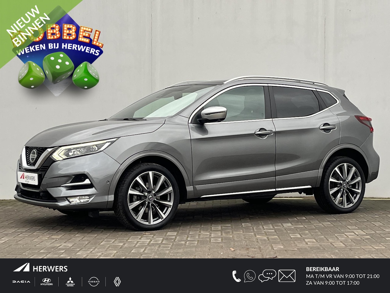 Nissan Qashqai - 1.3 DIG-T 160PK Tekna + Dynamic Automaat / 1.500KG Trekgewicht / Panoramadak / Lederen bek - AutoWereld.nl