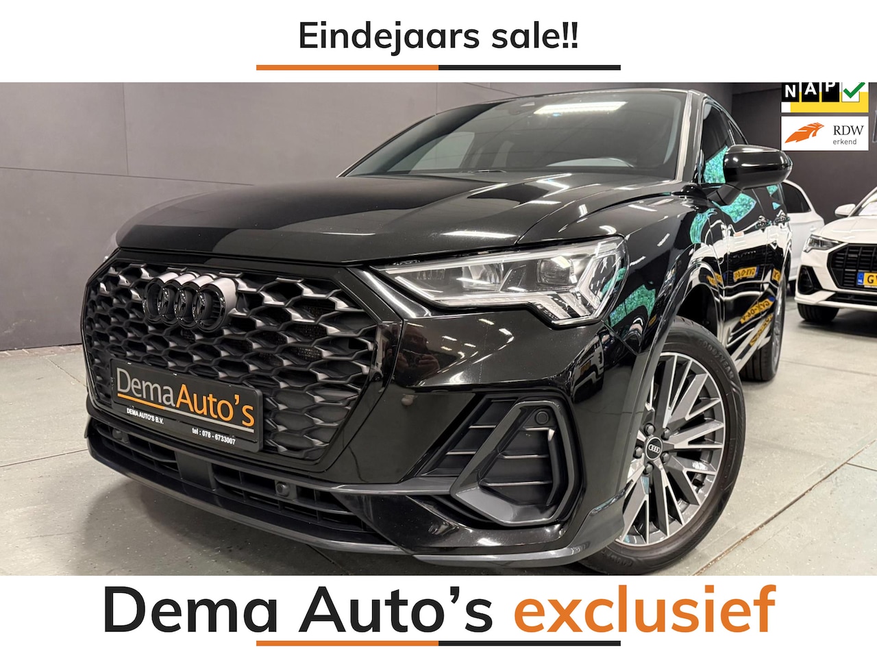 Audi Q3 Sportback - 45 TFSI e 3XS-LINE BLACKLINE NAVI/V-COCKPIT/DAB/CARPLAY/LEDER/// - AutoWereld.nl