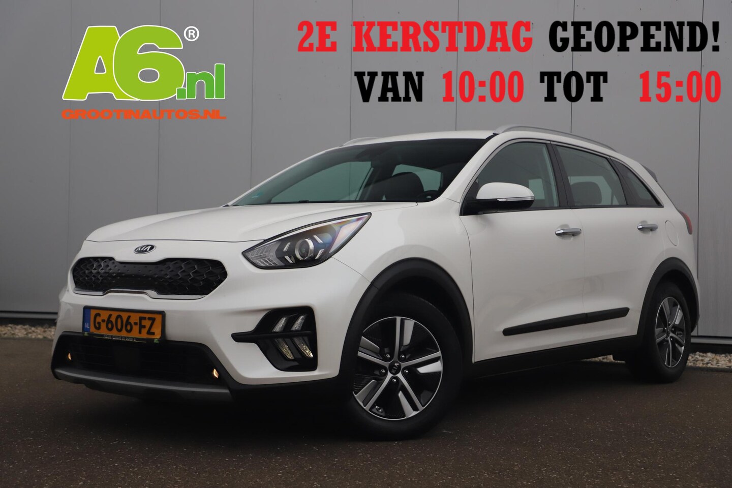 Kia Niro - 1.6 GDi Hybrid DynamicLine 20X OP VOORRAAD! 140PK Automaat Half Leder Navigatie Camera Cli - AutoWereld.nl