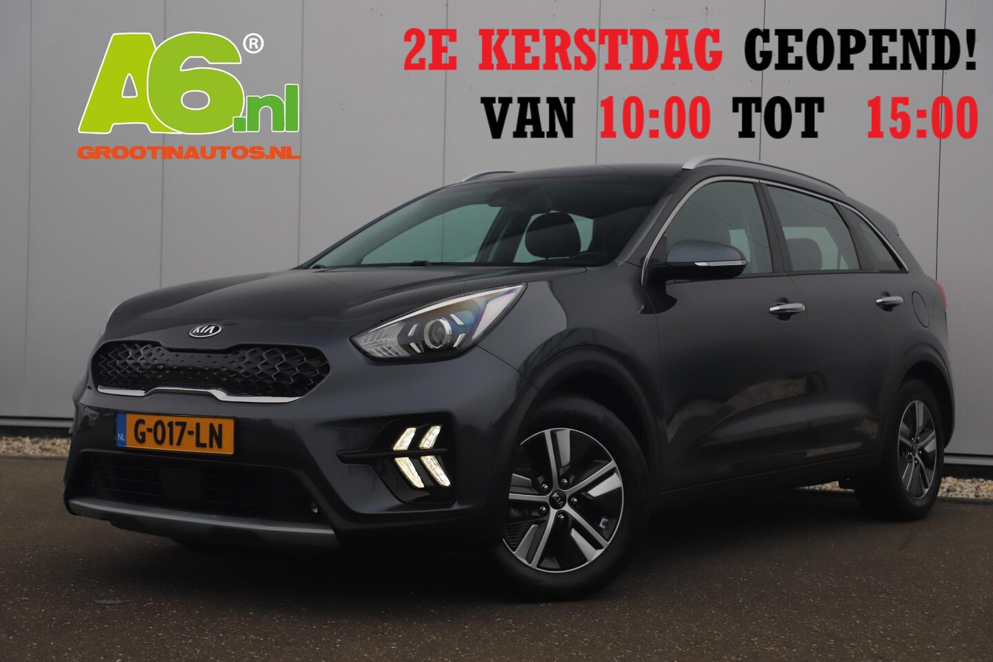 Kia Niro - 1.6 GDi Hybrid DynamicLine 140PK Automaat Half Leder Navigatie Camera Adaptive Cruise Clim - AutoWereld.nl