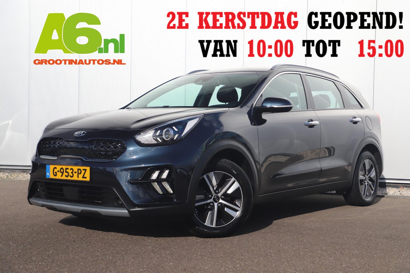 Kia Niro - 1.6 GDi Hybrid DynamicLine Nieuw Model Half Leder Navigatie Achteruitrijcamera Carplay And - AutoWereld.nl