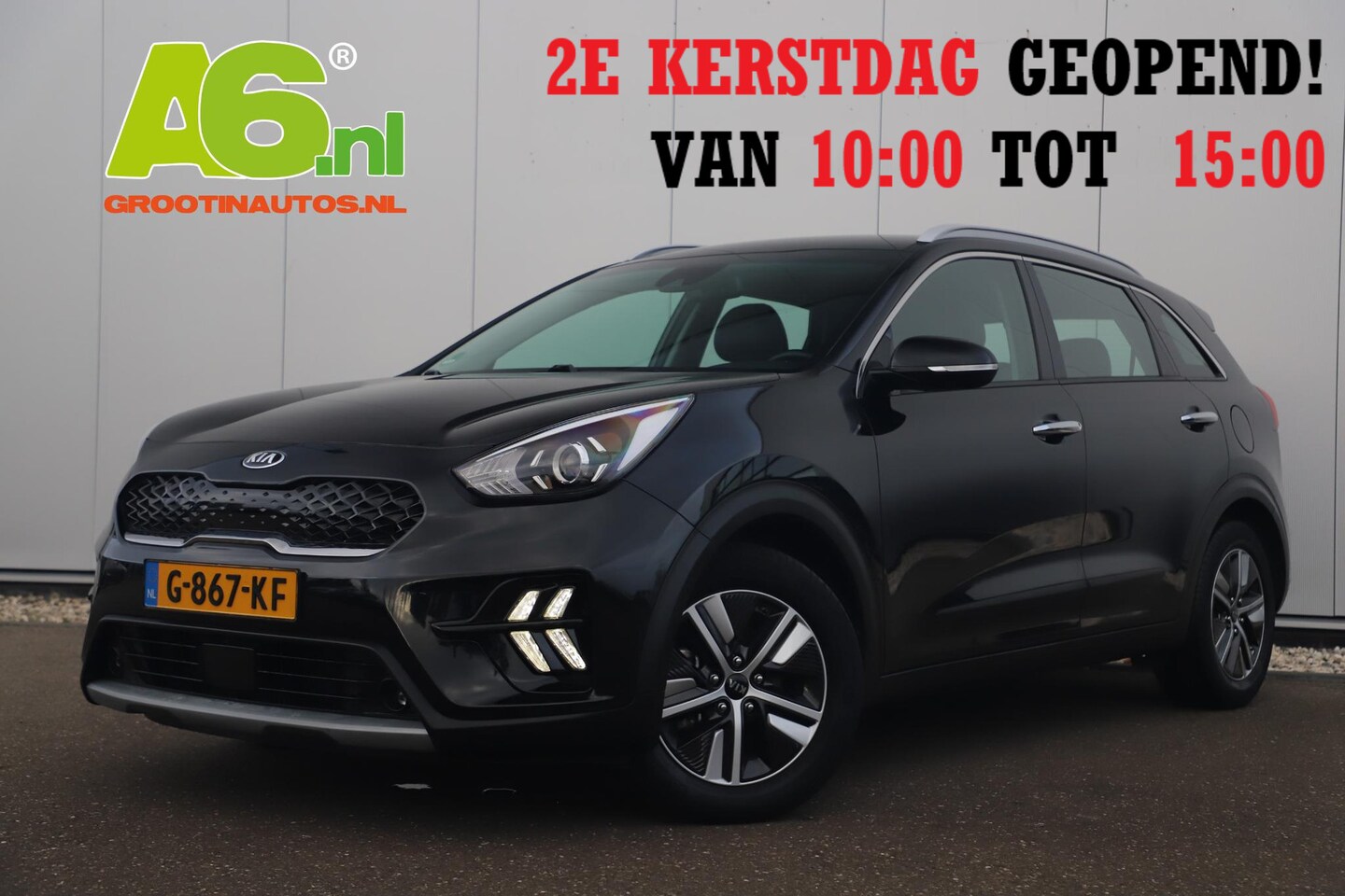 Kia Niro - 1.6 GDi Hybrid DynamicLine 140PK Automaat Half Leder Navigatie Camera Adaptive Cruise Lane - AutoWereld.nl