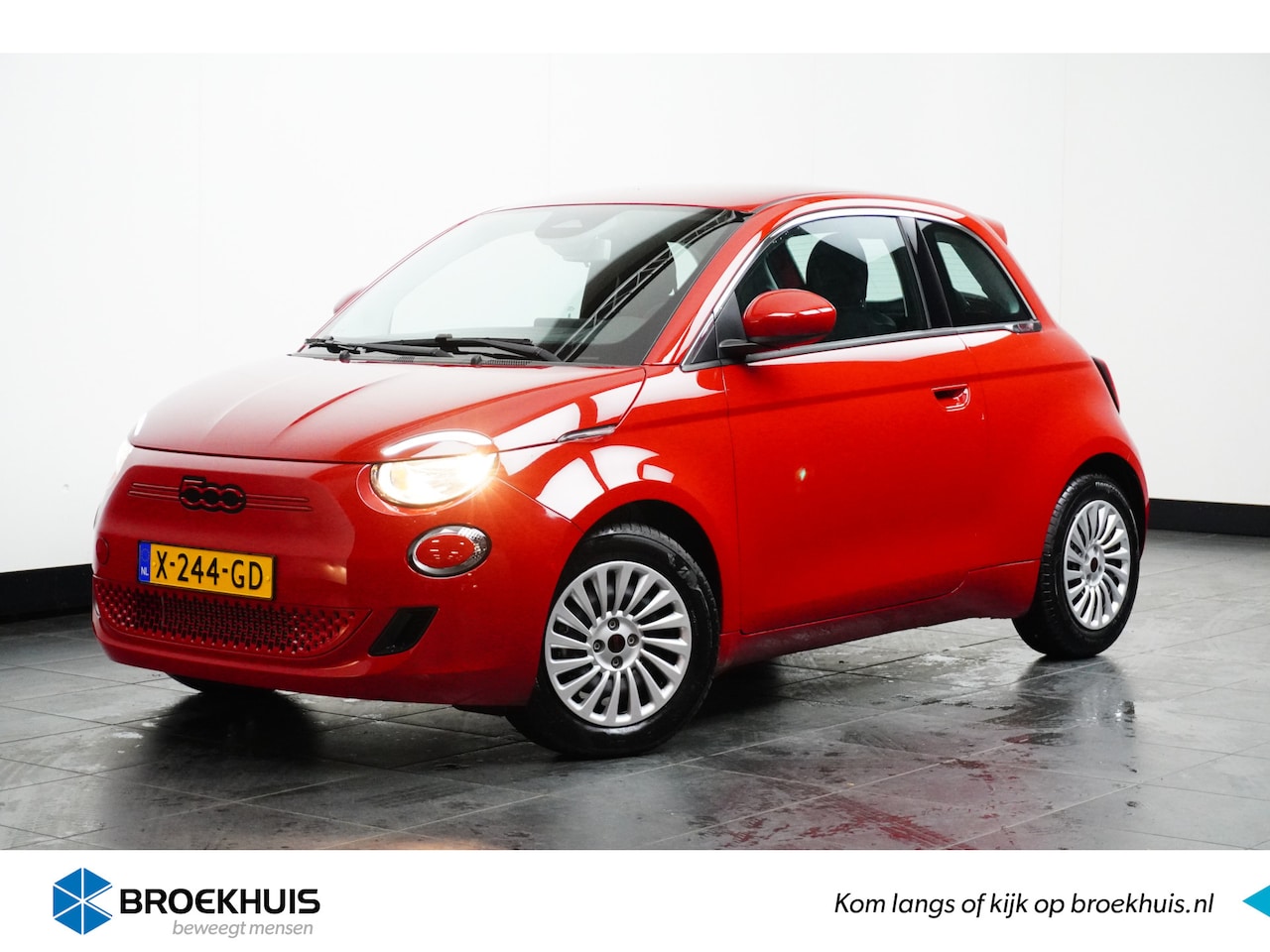 Fiat 500 - RED 24 kWh 3 Fase | Navigatie by App | Cruise Control | Airco | Keyless-Start | !! - AutoWereld.nl