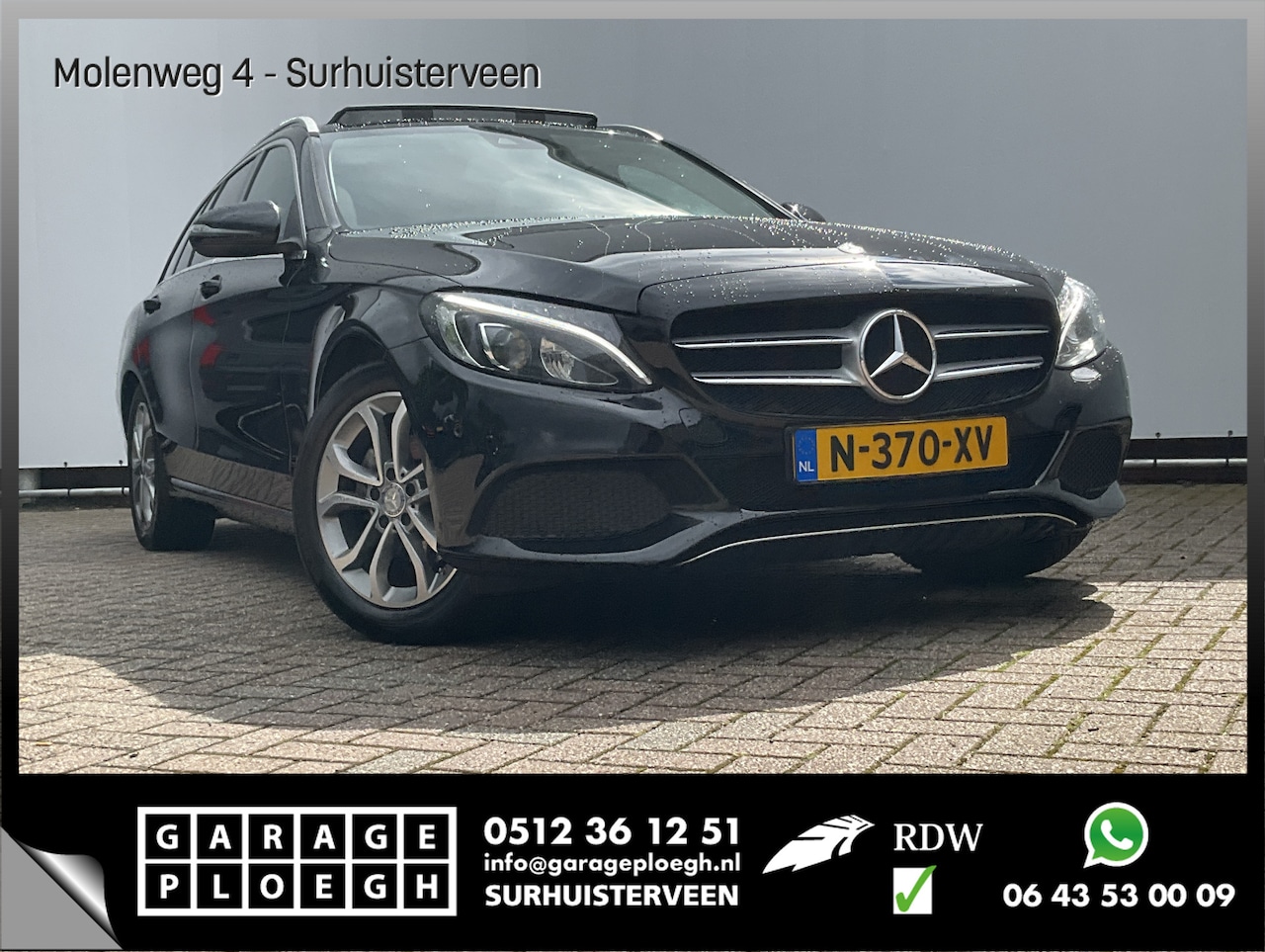 Mercedes-Benz C-klasse Estate - 180 Prestige aut7 Pano-dak Automaat Trekhaak 1800kg! - AutoWereld.nl