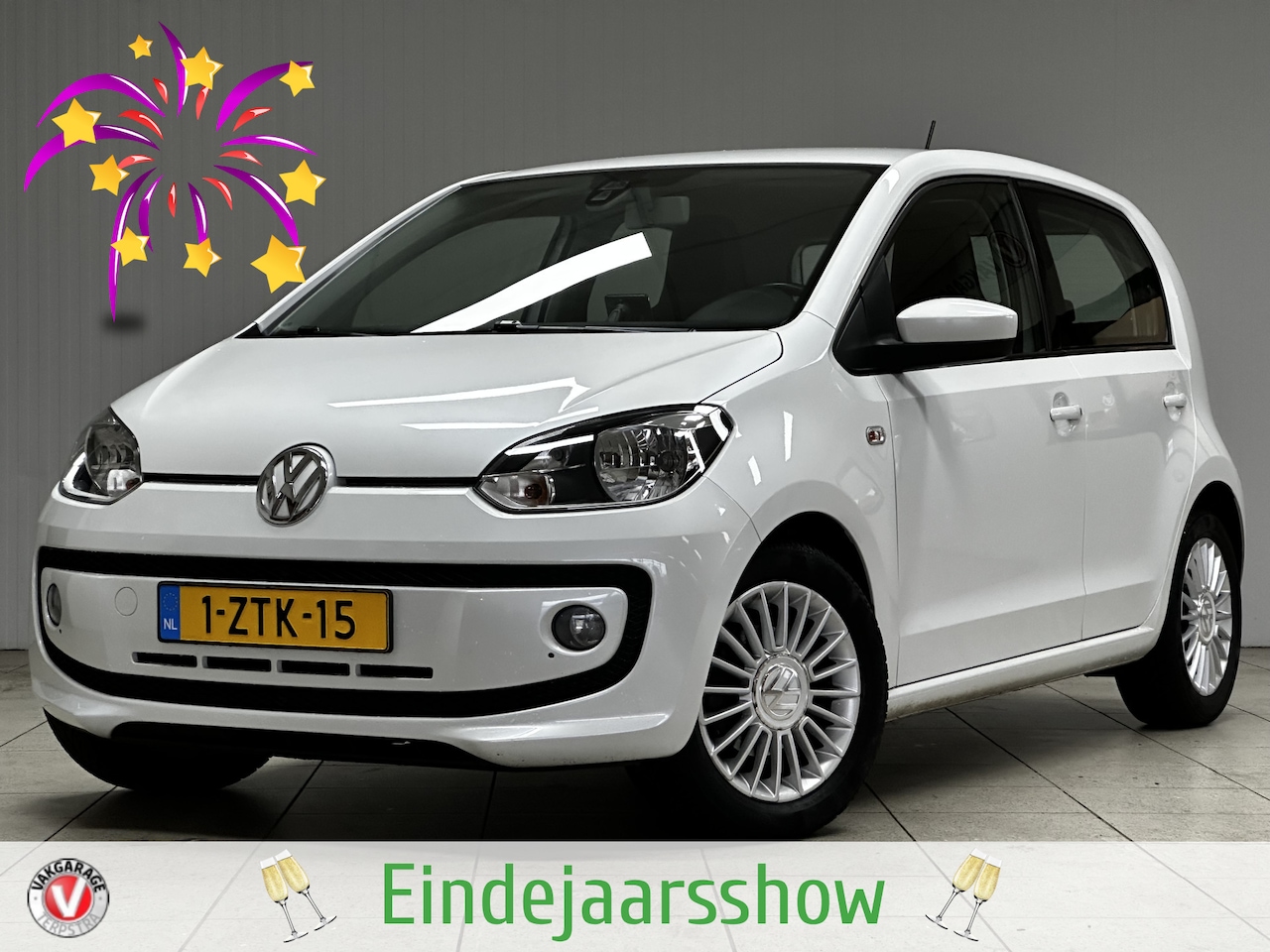 Volkswagen Up! - 1.0 high up! BlueMotion/ 58.000 KM N.A.P!/ Half-Leder/ Airco/ Cruise!/ Elek. pakket/ Isofi - AutoWereld.nl