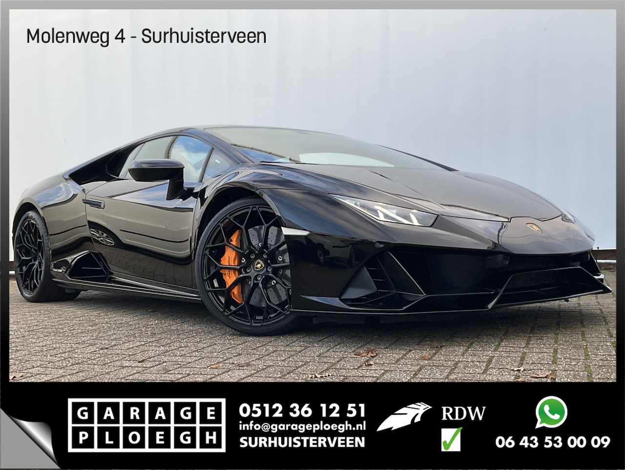 Lamborghini Huracán Evo - 5.2 V10 - 640 CV AWD Nero Ade Lifting Dealer serviced Incl-BTW 4WD - AutoWereld.nl