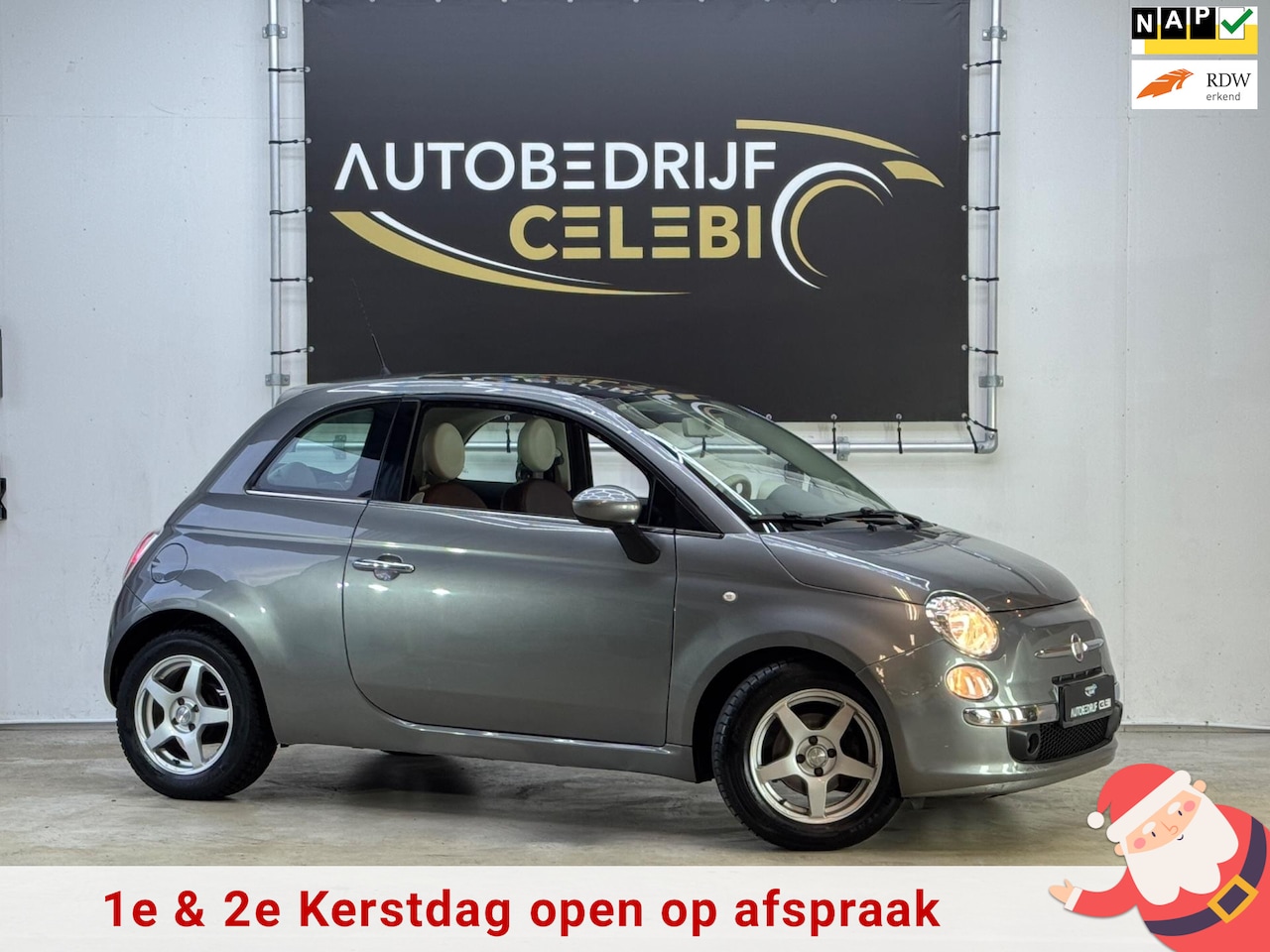 Fiat 500 - 0.9 TwinAir Lounge 2010 GRIJS PANO|AIRCO|LEER|LM 15 - AutoWereld.nl