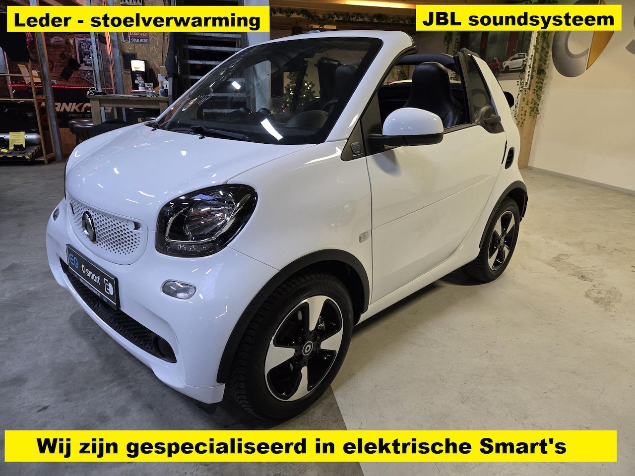 Smart Fortwo cabrio - JBL - camera - leder - stoelverwarming - AutoWereld.nl