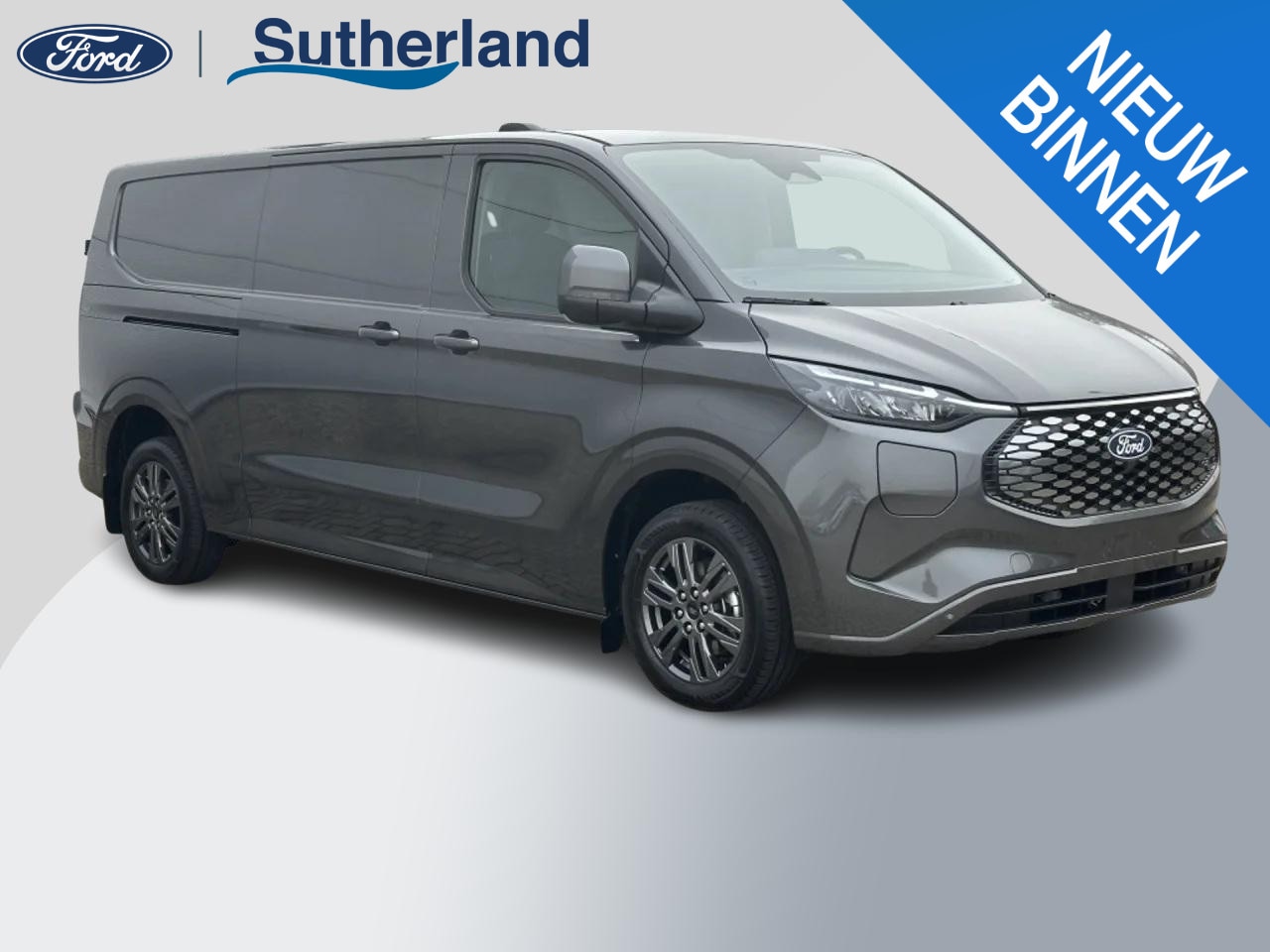 Ford E-Transit Cust. - 340 L2H1 Limited 65 kWh | Inklapbare trekhaak | 17 inch lichtmetalen velgen (Carbonised Gr - AutoWereld.nl