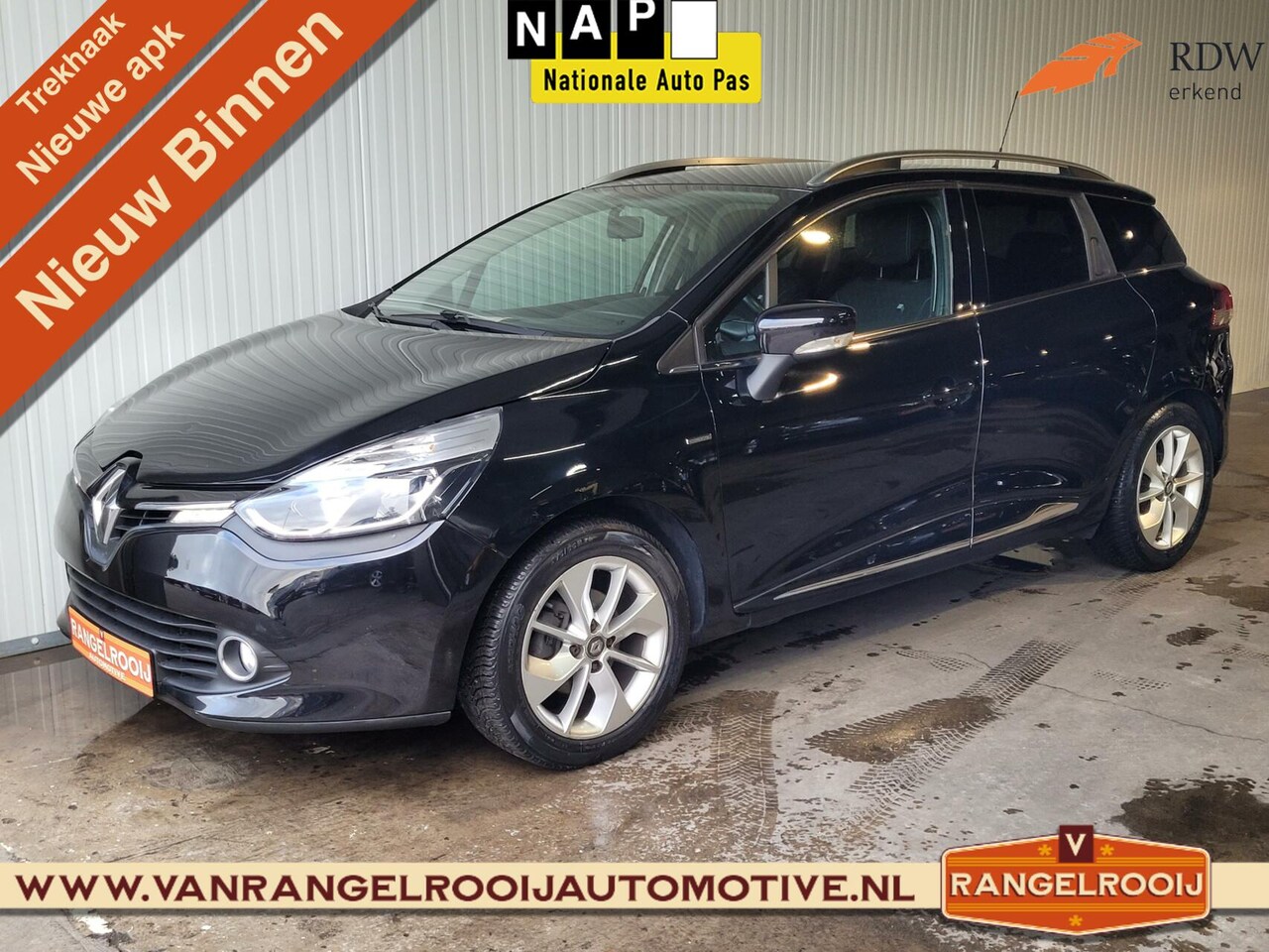 Renault Clio Estate - 0.9 TCe Limited 0.9 TCe Limited, airco, cruise, trekhaak, navi, 16" lmv - AutoWereld.nl