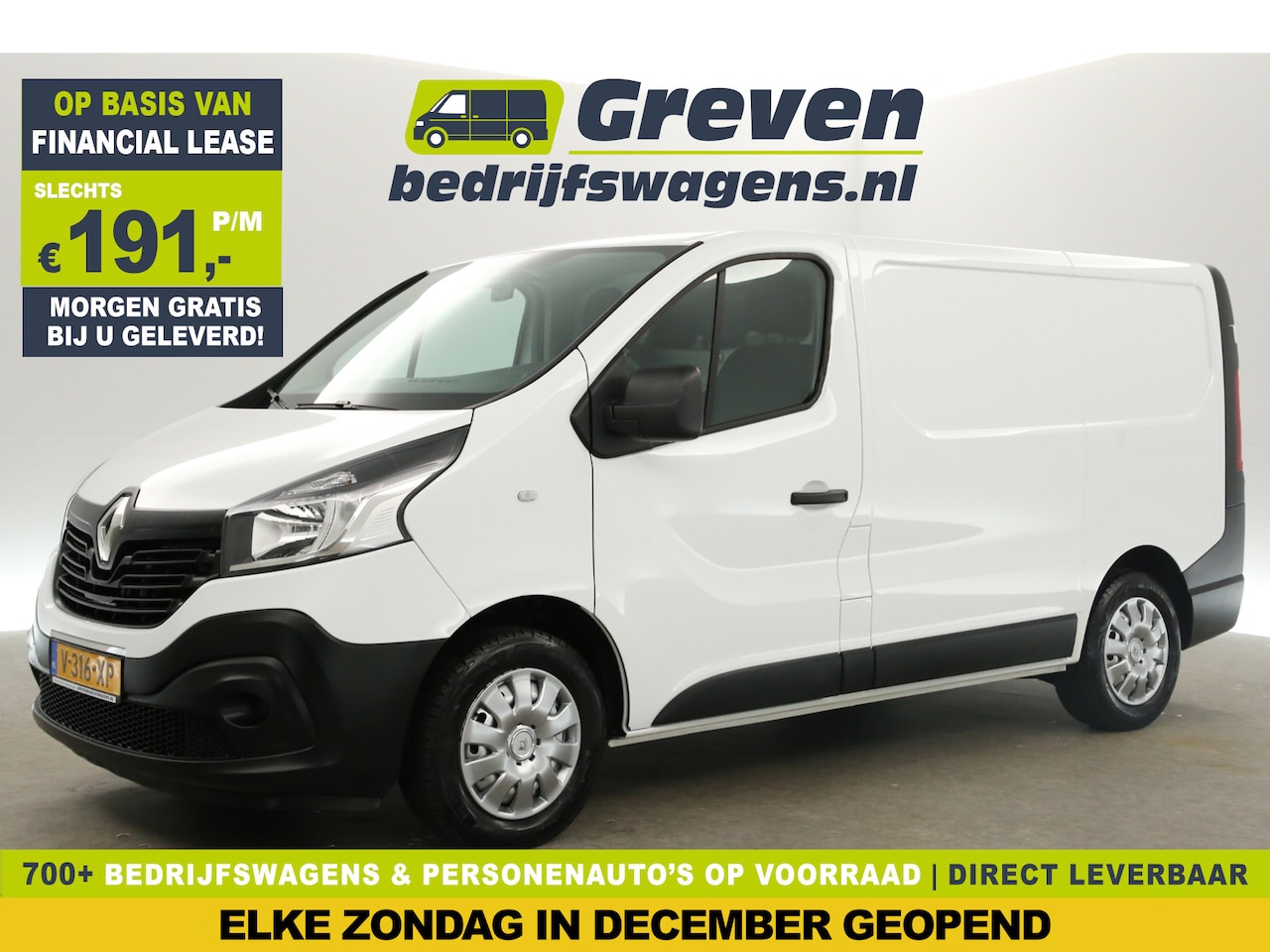 Renault Trafic - 1.6 dCi T29 L1H1 Airco Cruise Navigatie Parkeersensoren Elektrpakket Schuifdeur - AutoWereld.nl