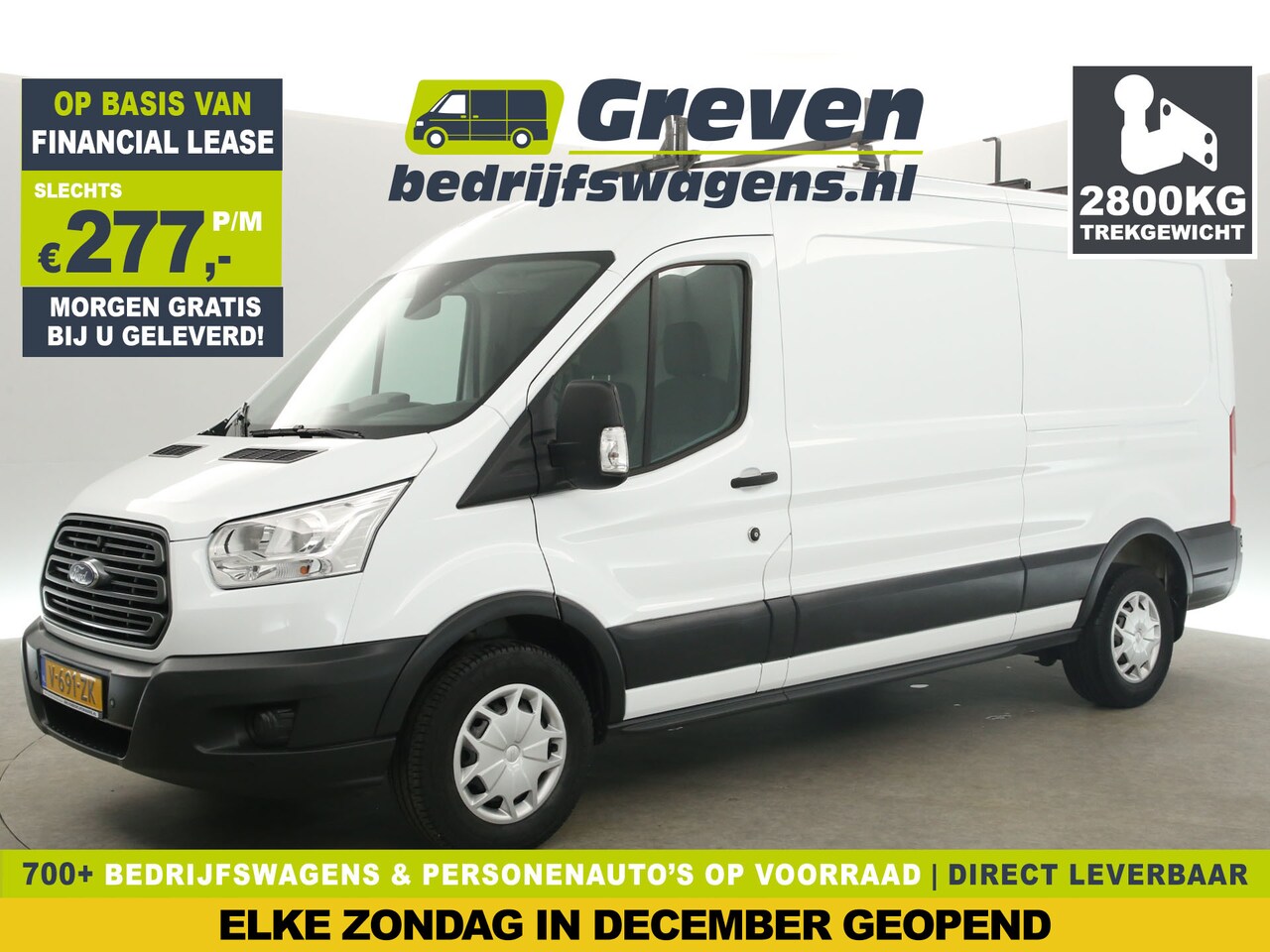 Ford Transit - 350 2.0 TDCI L3H2 2800KG Trekgew. Ladderlift Airco Cruise PDC LED 3 Persoons Elektrpakket - AutoWereld.nl