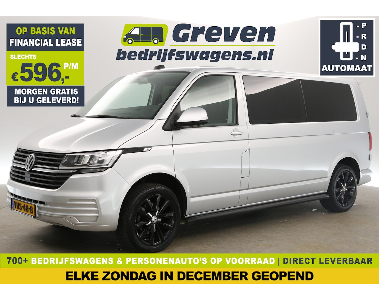 Volkswagen Transporter - 2.0 TDI L2H1 | DSG Automaat | Dubbele Cabine | 5 Persoons | Airco Carplay Navi 18"LMV Elek - AutoWereld.nl