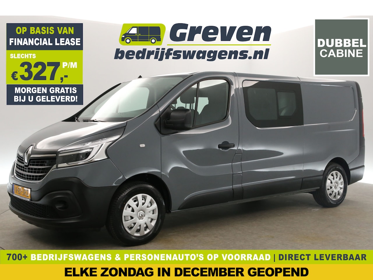 Renault Trafic - 2.0 dCi T29 L2H1 Dubbele Cabine Airco 6 Persoons PDC Elektrpakket Trekhaak - AutoWereld.nl