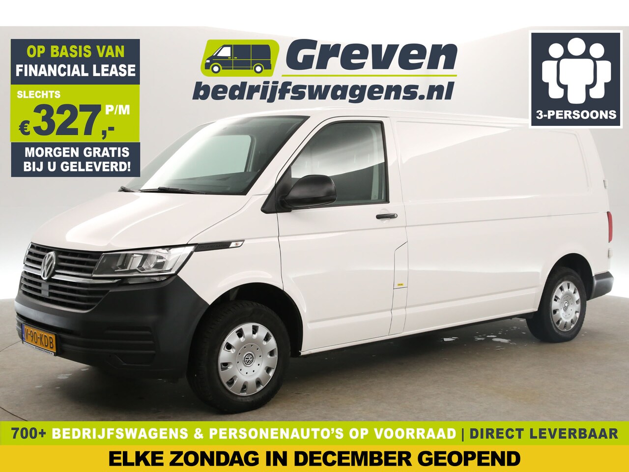 Volkswagen Transporter - 2.0 TDI L2H1 Airco Cruise Parkeersensoren Elektrpakket Trekhaak - AutoWereld.nl