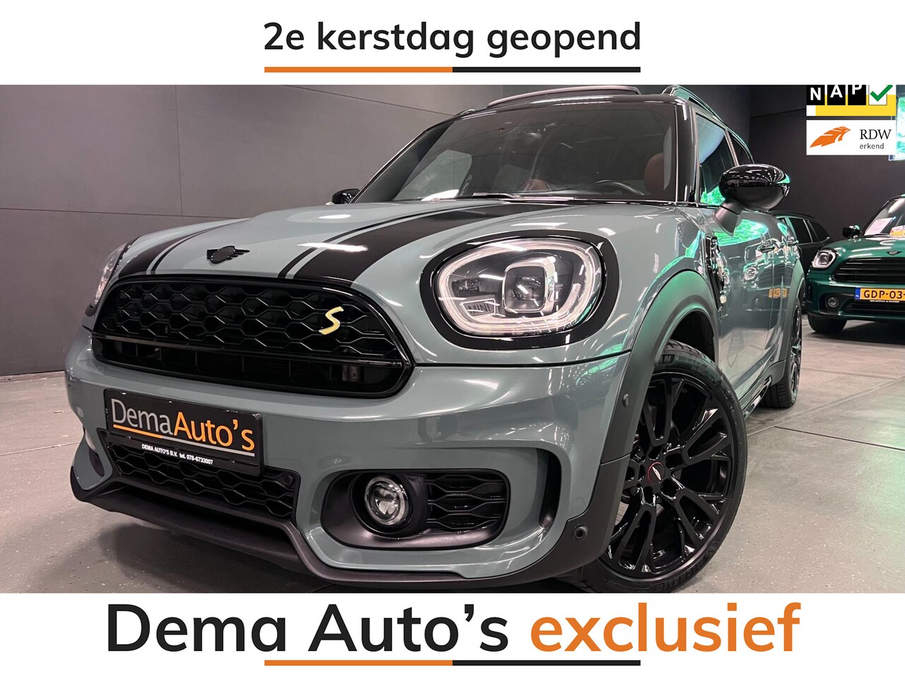 MINI Countryman - 2.0 Cooper S E ALL4 JCW BENTLEY-LEDER BLACK-LINE PANO/H-UP/H-KARDON/// - AutoWereld.nl