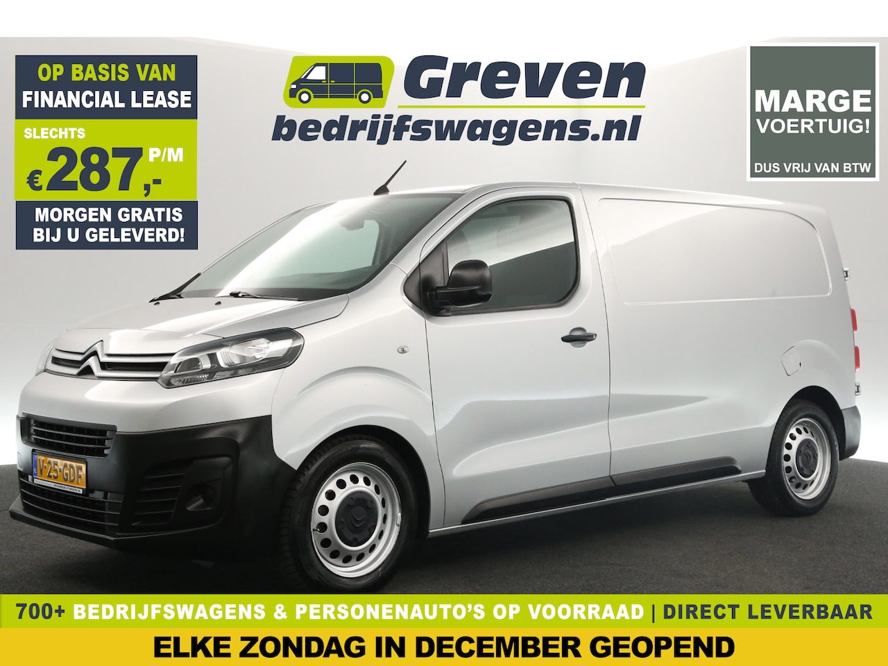 Citroën Jumpy - 1.6 BlueHDI L2H1 Marge | Airco Cruise Carplay Navi PDC Elektrpakket Schuifdeur - AutoWereld.nl