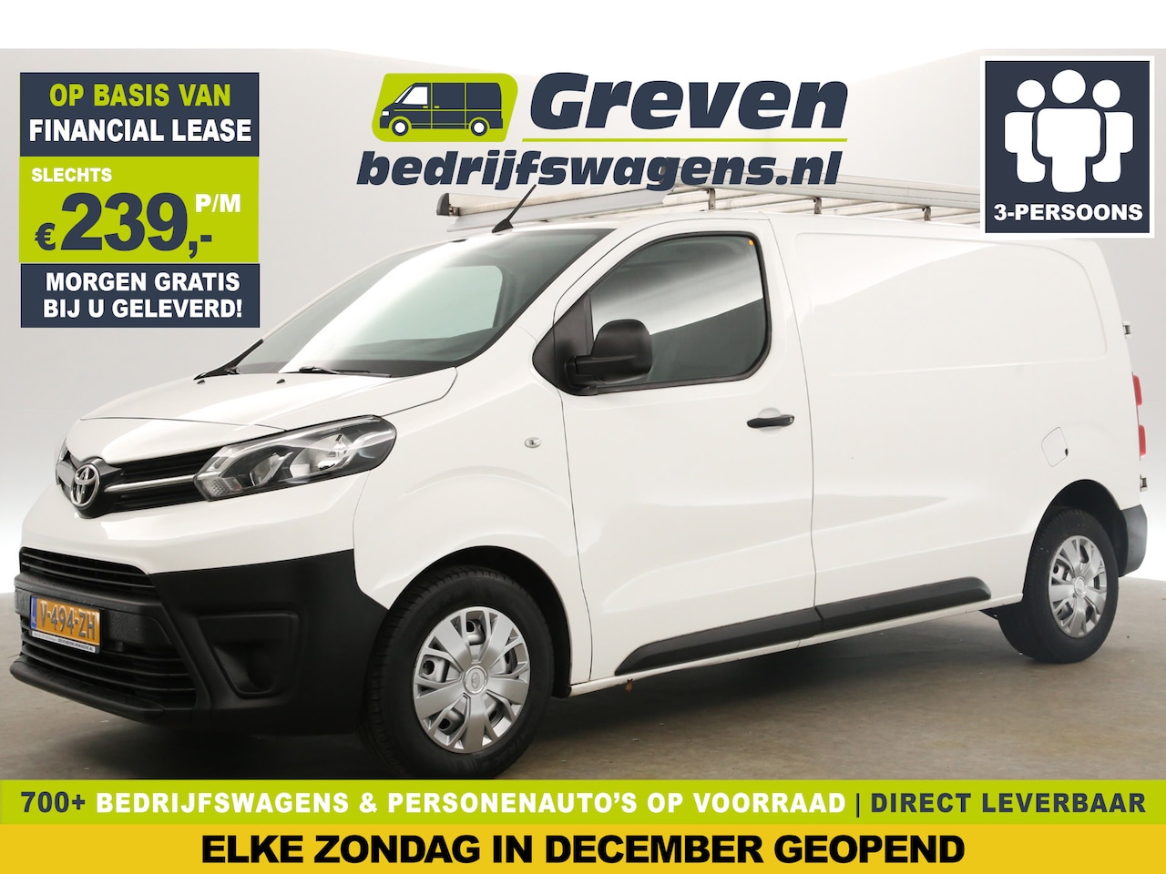 Toyota ProAce - 2.0 D-4D L2H1 Airco Cruise 3 Persoons Imperiaal Elektrpakket Trekhaak - AutoWereld.nl