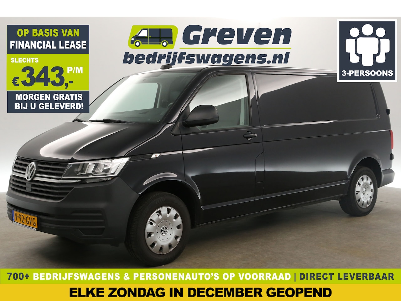 Volkswagen Transporter - 2.0 TDI L2H1 Airco Carplay Camera Cruise 3 Persoons Elektrpakket Schuifdeur Trekhaak - AutoWereld.nl