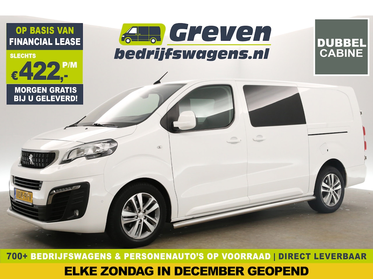 Peugeot Expert - 2.0 BlueHDI L3H1 180PK Automaat Dubbele Cabine 2xSchuifdeur Airco Camera Carplay Cruise Na - AutoWereld.nl