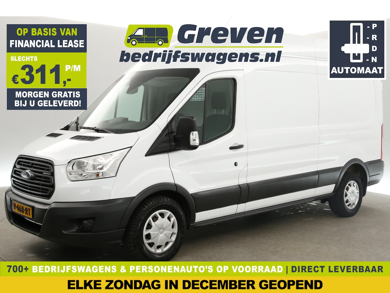 Ford Transit - 2.0 TDCI L3H3 Automaat Airco Cruise Camera LED PDC Stoelverwarming Trekhaak - AutoWereld.nl