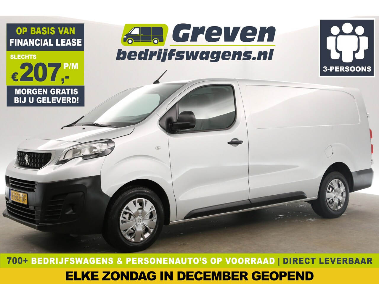 Peugeot Expert - 2.0 BlueHDI L3H1 Airco Cruise Parkeersensoren 3 Persoons Elektrpakket Trekhaak - AutoWereld.nl